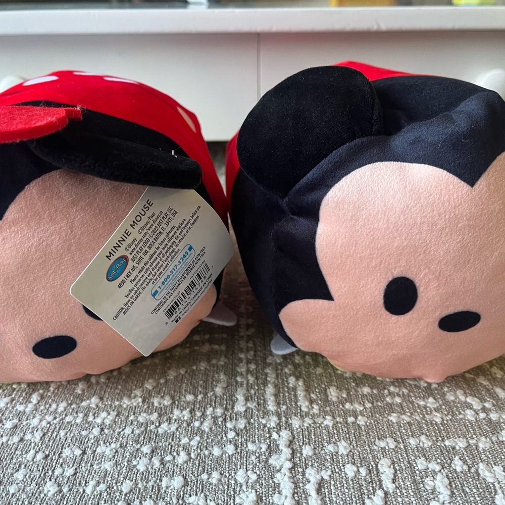 Disney Minnie & Mickey Mouse Plush - Red and Black